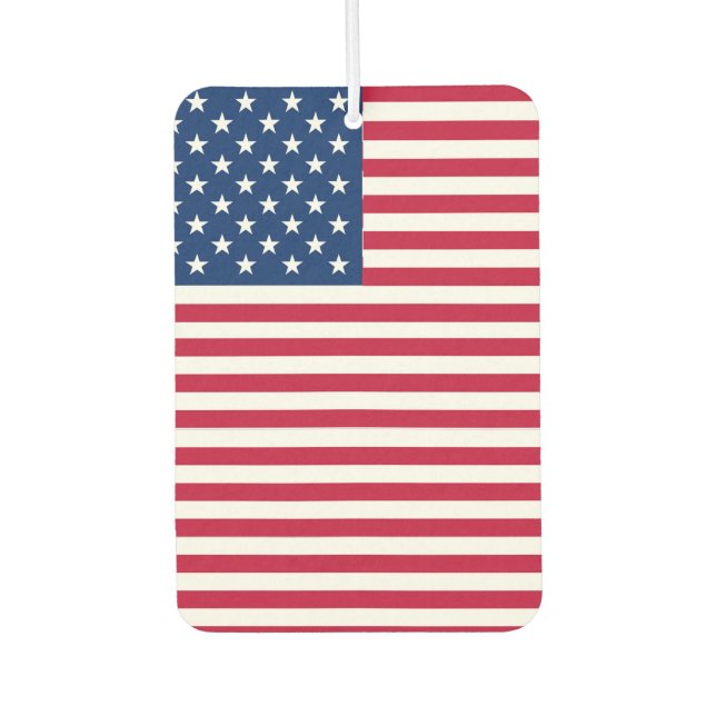 American USA Flag Pride Design Air Freshener (Front)