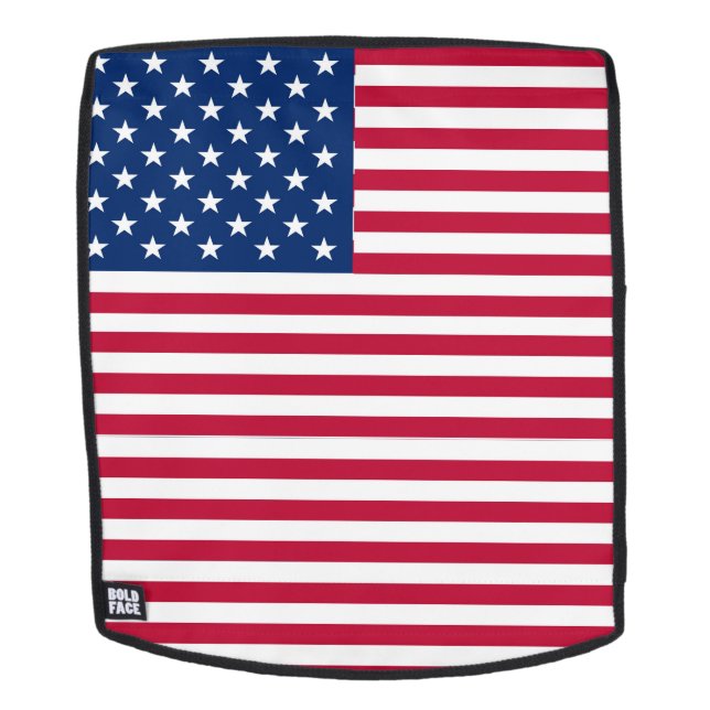 American USA Flag Pride Design Backpack (Removable Face)