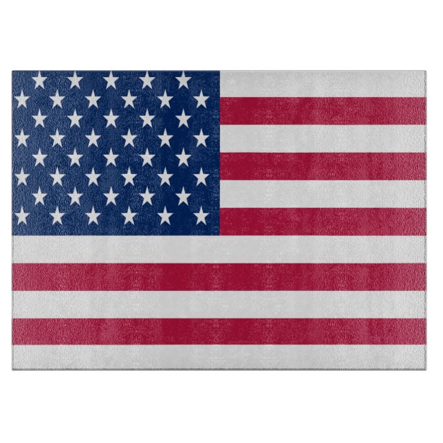 American USA Flag Pride Design Cutting Board (Front)