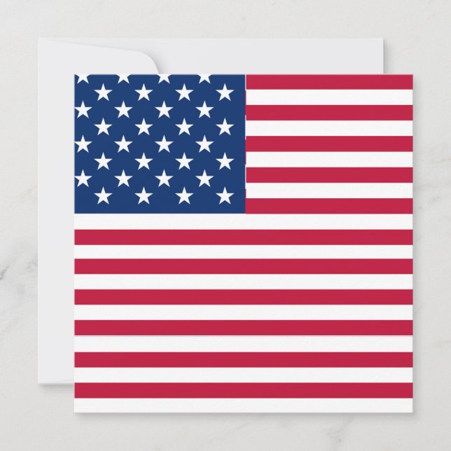 American USA Flag Pride Design Holiday Card (Front)