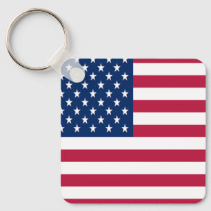 American USA Flag Pride Design Keychain