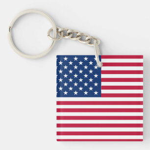 American USA Flag Pride Design Keychain