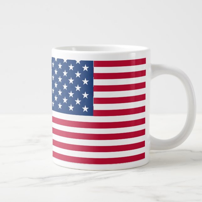 American USA Flag Pride Design Large Coffee Mug (Right)