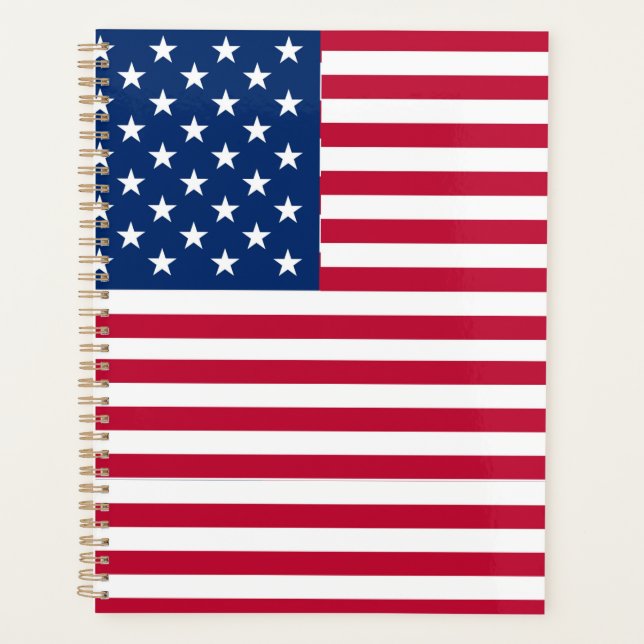 American USA Flag Pride Design Planner (Front)
