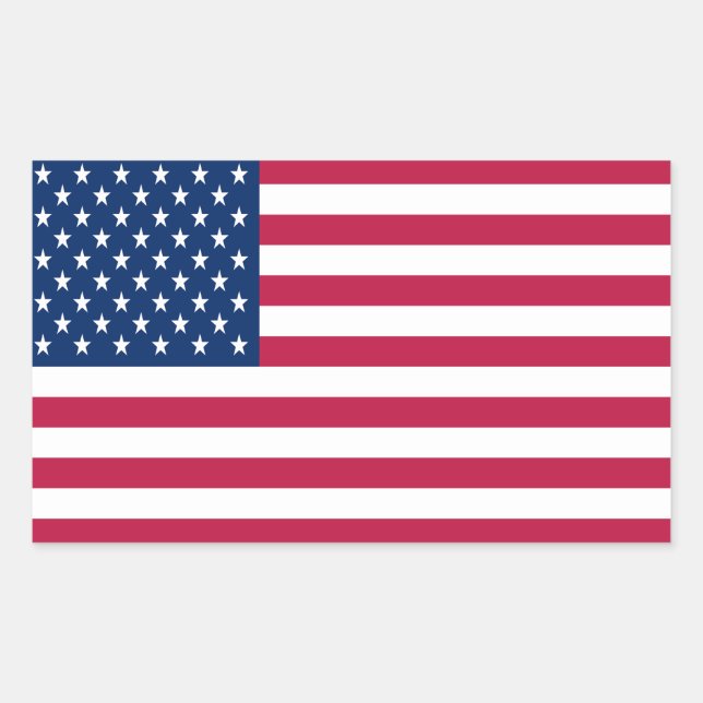 American USA Flag Pride Design Sticker (Front)