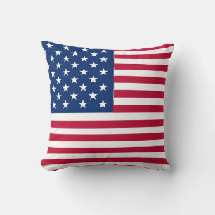 American USA Flag Pride Design Throw Pillow