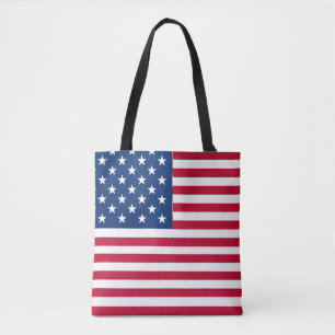 American USA Flag Pride Design Tote Bag