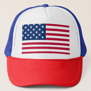 American USA Flag Pride Design Trucker Hat