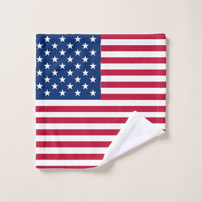 American USA Flag Pride Design Wash Cloth (Wash Cloth)
