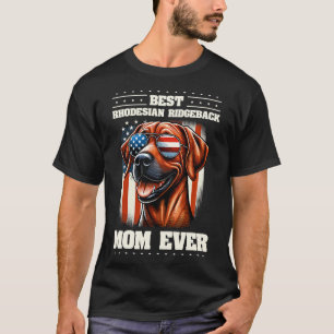 American Usa Flag Rhodesian Ridgeback 4th Of July T-Shirt