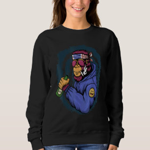 American Usa Gorilla July 4th Patriotic Red White  Sweatshirt