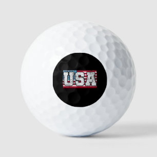 American USA US Flag 4th of July Golf Balls