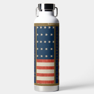 American Values, Pride and USA Flag - Personalized Water Bottle
