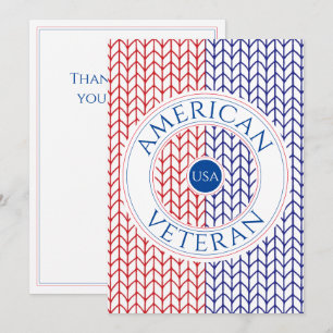 AMERICAN VETERAN 5x7 "Thank You" Flat Card