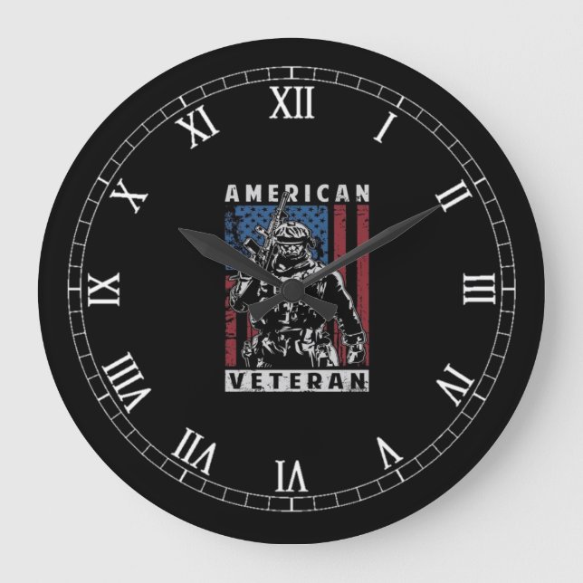 American Veteran Large Clock (Front)