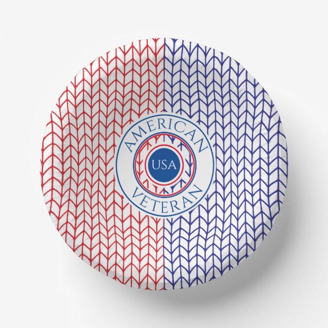 AMERICAN VETERAN Paper Bowls Paper Plate (Front)