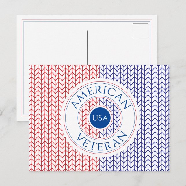 AMERICAN VETERAN Postcard (Front/Back)