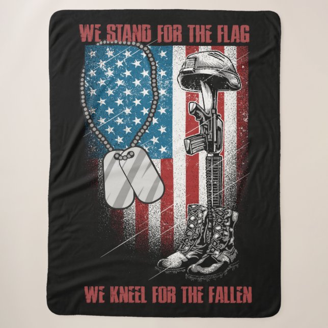 American Veteran Sherpa Blanket (Front)