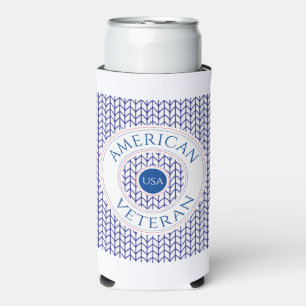 AMERICAN VETERAN Slim Seltzer Can Cooler