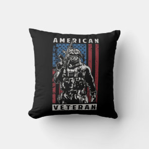 American Veteran Throw Pillow
