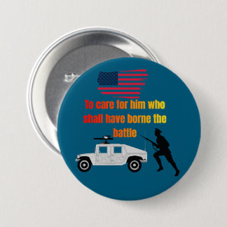 American veterans ocean blue 3 inch round button