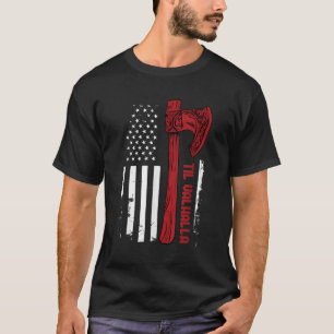 American Viking Axe Flag - Til Valhalla - Norse My T-Shirt