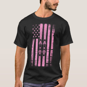 American vintage skiing ski winter mountain usaAme T-Shirt