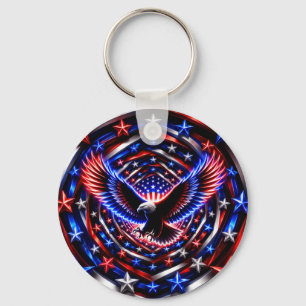 American Vision Spiral – Patriotic Eagle Optical I Keychain