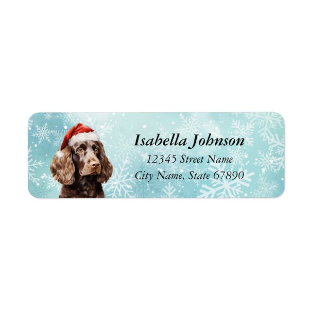 American Water Spaniel Dog Return Address Labels (Front)