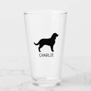 American Water Spaniel Dog Silhouette Custom Glass