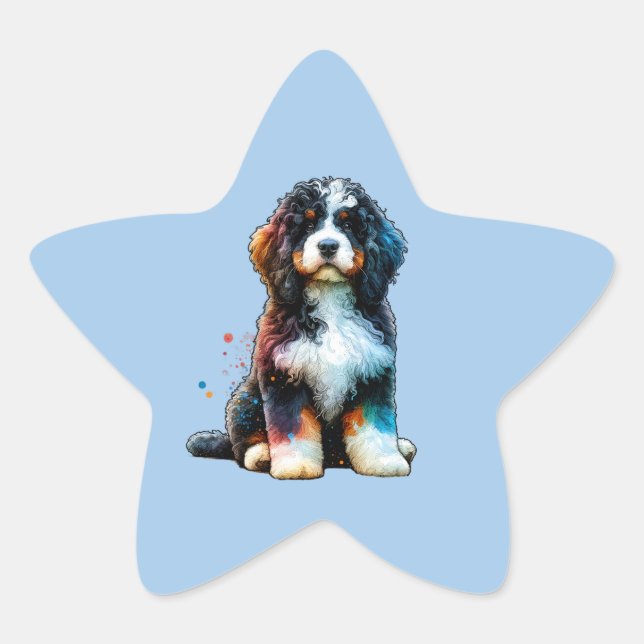 American Water Spaniel Dog Star Sticker (Front)