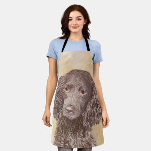 American Water Spaniel Painting - Original Dog Art Apron