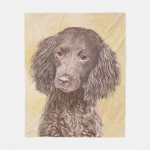 American Water Spaniel Painting - Original Dog Art Fleece Blanket