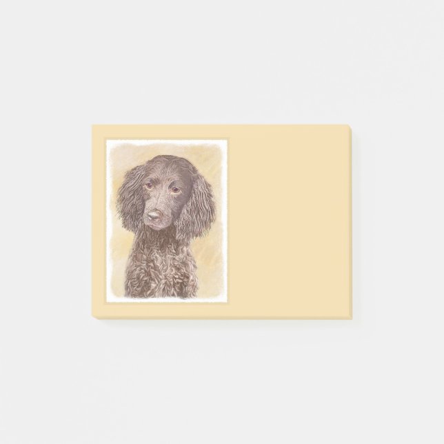 American Water Spaniel Painting - Original Dog Art Post-it Notes (Front)