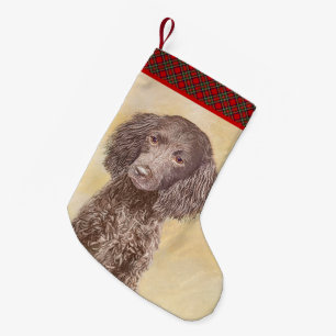 American Water Spaniel Painting - Original Dog Art Small Christmas Stocking