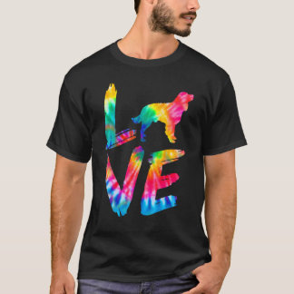 American Water Spaniel Tie Dye Love Dog Mom Dad T-Shirt