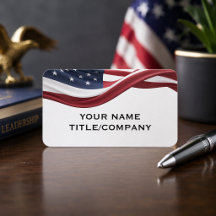American Wavy Flag Company Name 