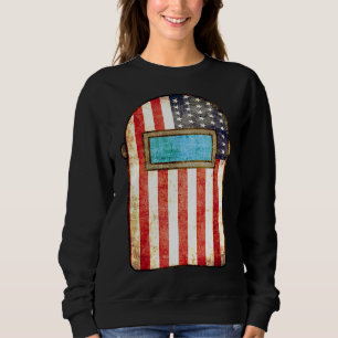 American Welder Shirt Us Flag Welding Hood  Gift 0