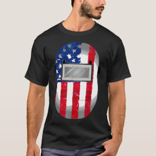 American Welder Us Flag Welding Hood Gift  J4tb0 T-Shirt