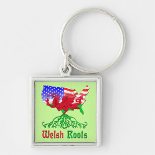 American Welsh Roots Keychain