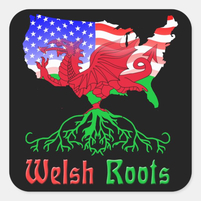 American Welsh Roots Stickers (Front)