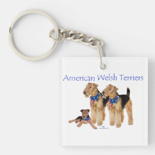 American Welsh Terriers Keychain