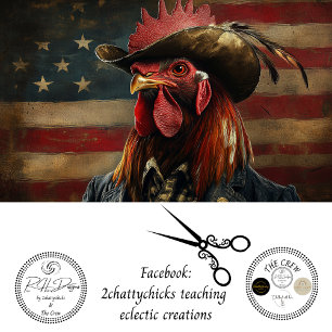 American Western Rooster Named Ruster 250th USA  T Tissue Paper