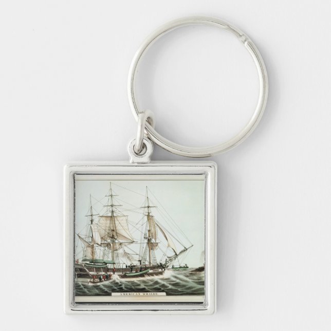 American Whaler, engraved by Nathaniel Currier Keychain (Front)