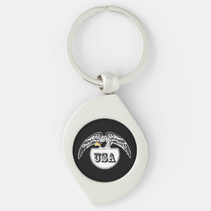 American White Eagle Keychain
