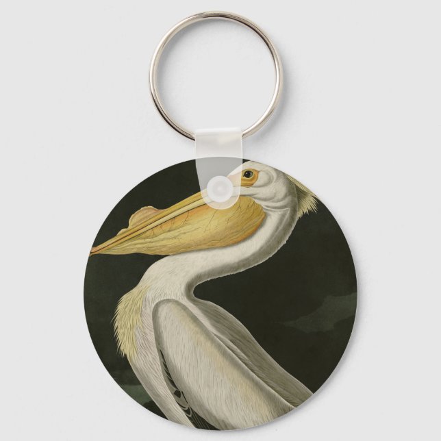 American White Pelican, Audubon's Birds of America Keychain (Front)