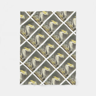 American White Pelican by Audubon Fleece Blanket