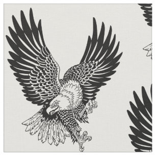 American whitehead bald eagle in the flight fabric