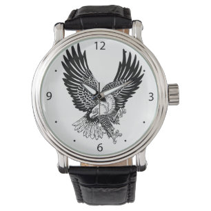 American whitehead bald eagle in the flight keycha watch