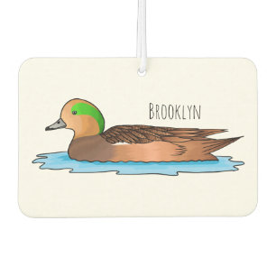 American wigeon bird cartoon illustration air freshener